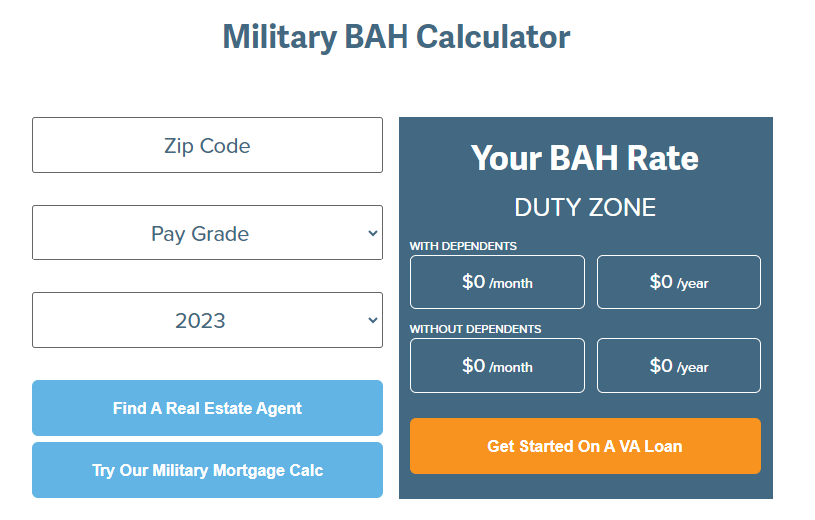 2024 BAH Calculator Find your BAH by Zipcode Any Branch